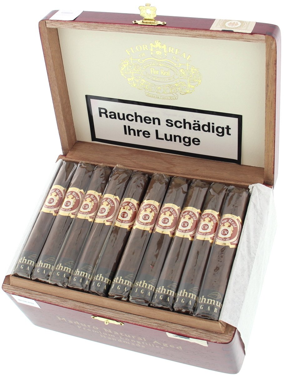 Flor Real Maduro No. 2 Natural - (Half Corona) 50er Kiste offen