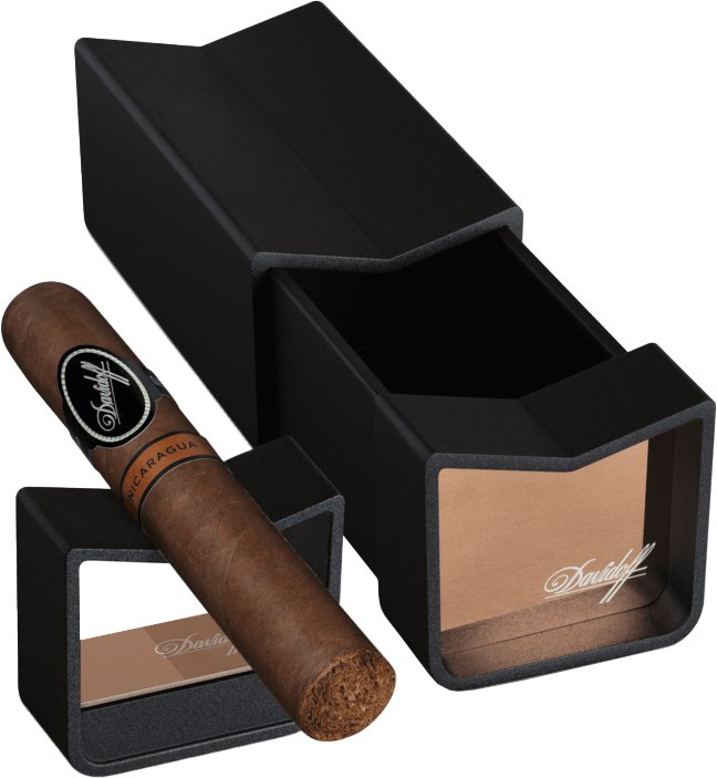Davidoff Ascher Schiebe-Ascher schwarz/gold (118684) offen