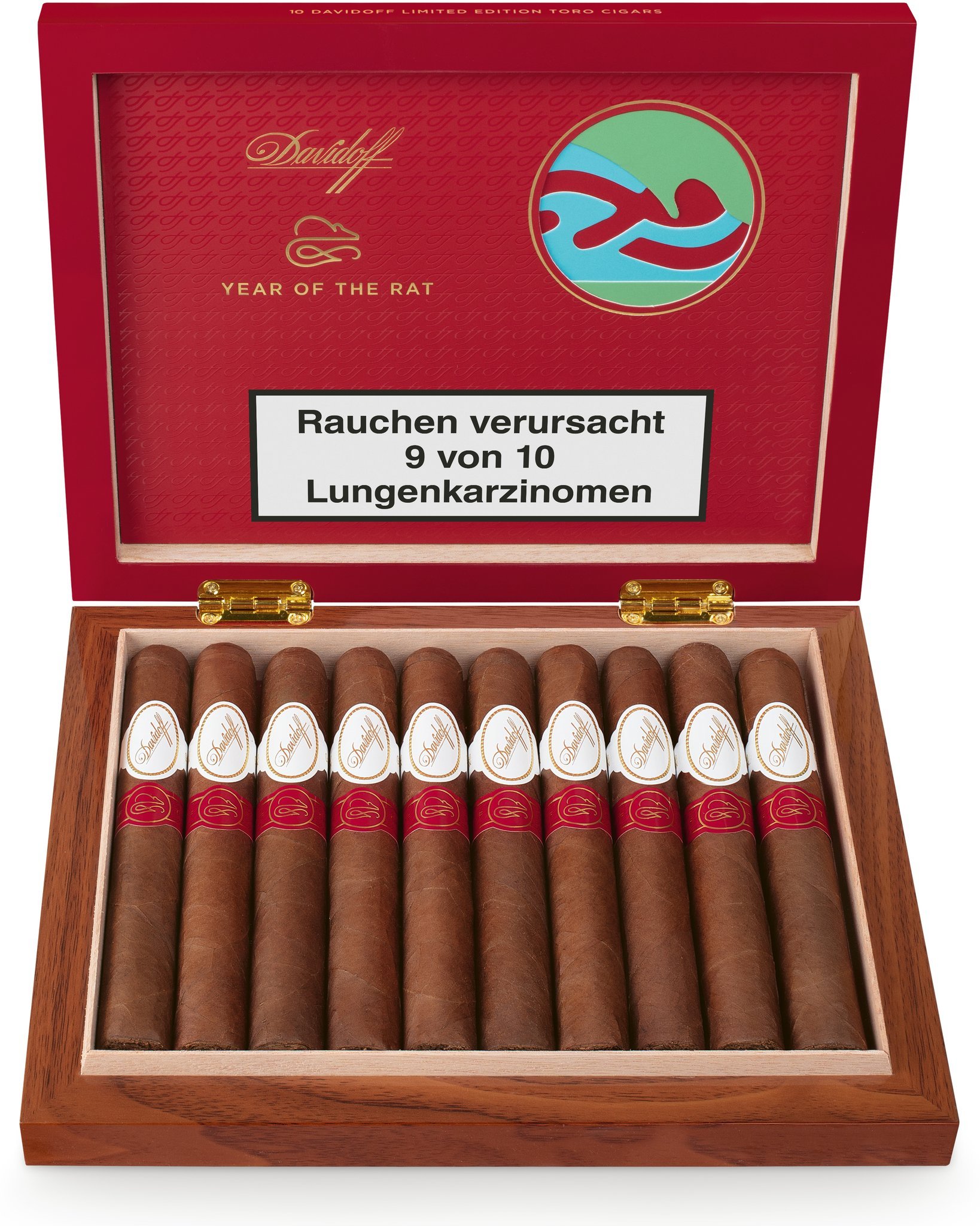 Davidoff Limited Editions Year of the Rat 2020 (Gran Toro) Kiste offen