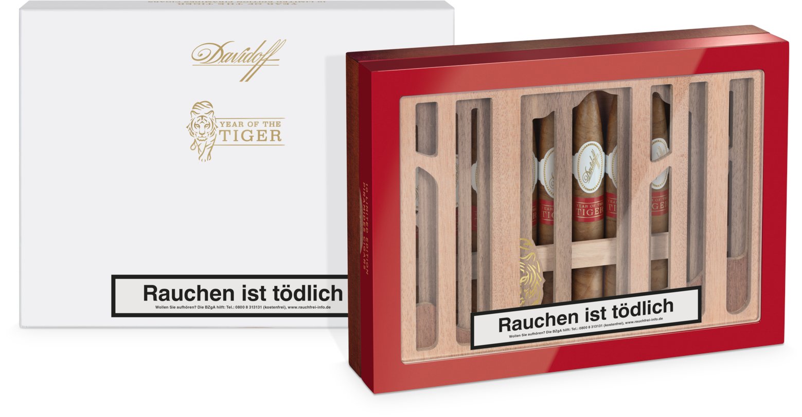 Davidoff Limited Editions Year of the Tiger 2022 (Piramides) Kiste Verpackung