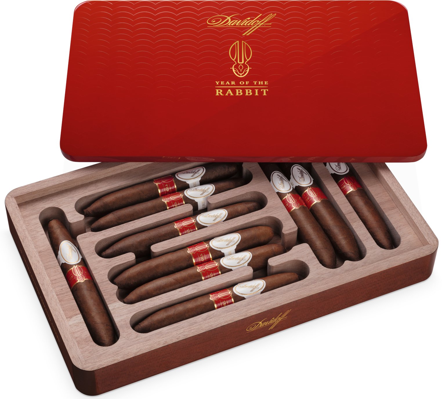 Davidoff Limited Editions Year of the Rabbit 2023 (Perfecto) Kiste offen