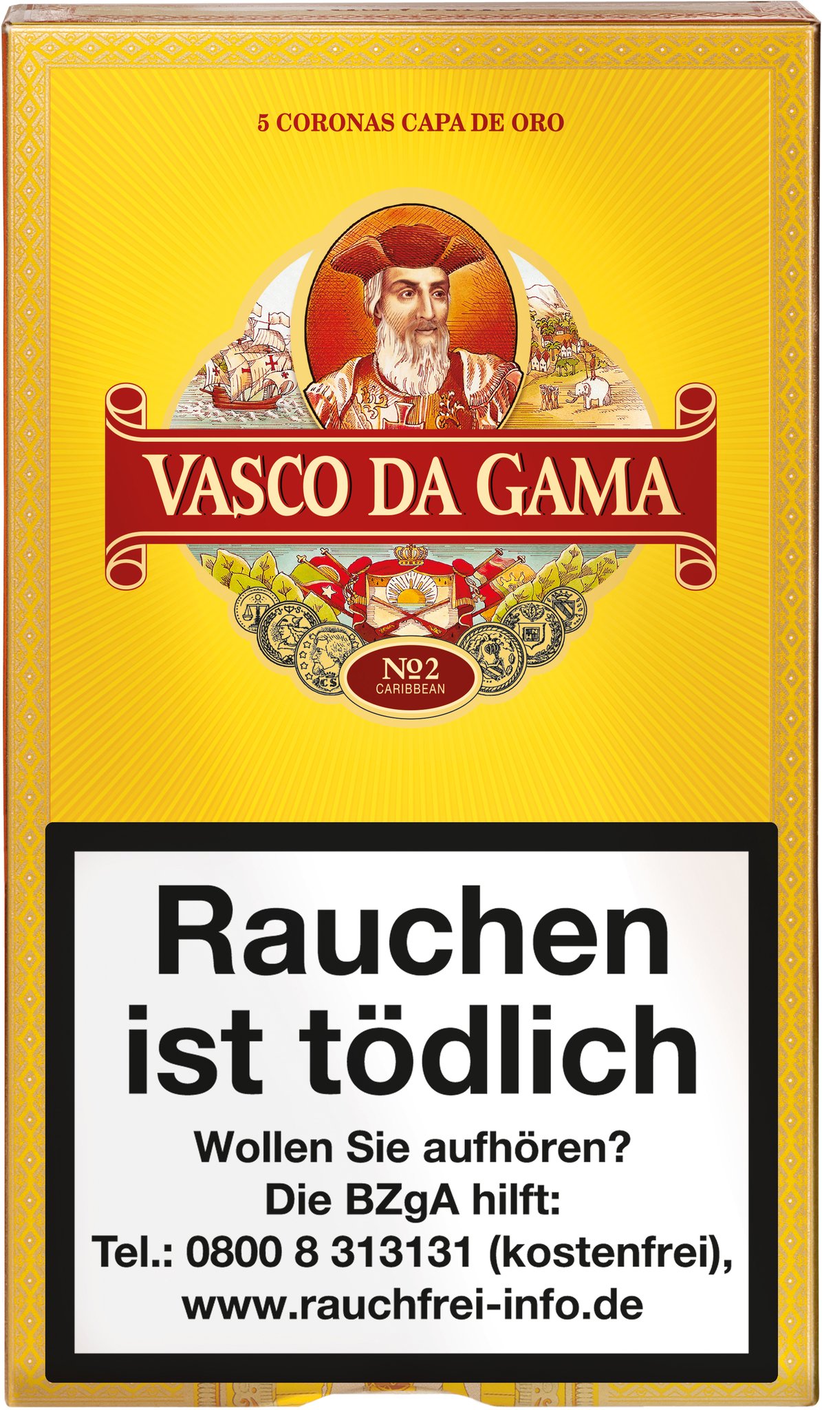 No. 2 Capa de Oro Carribean 5er Schachtel