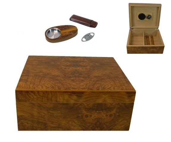 Classic Humidor-Set (92059) Premium mit Acrylpolymerbefeuchter