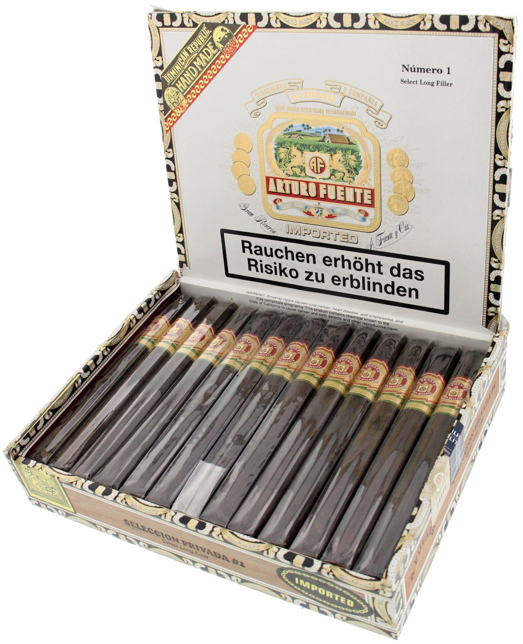 Arturo Fuente Classic Gran Reserva Seleccion Privada No. 1 Maduro (Lonsdale) Kiste offen