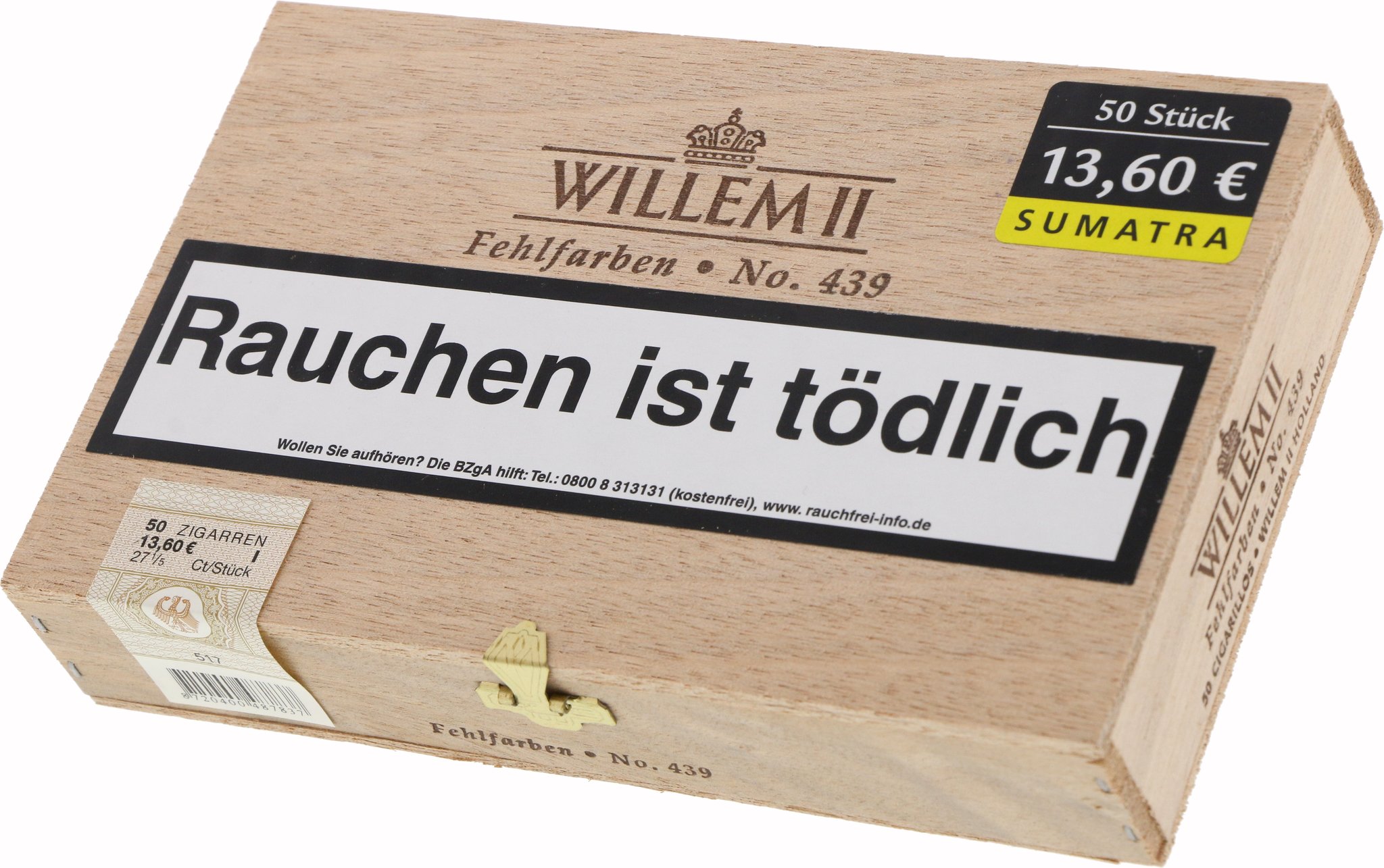 Willem II Fehlfarben No. 439 Sumatra (50er Packung)