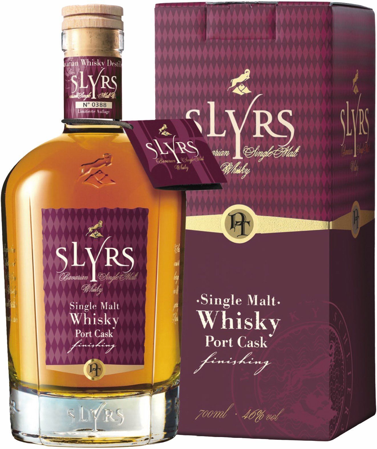 Slyrs Bavarian Single Malt Whisky Port Cask Finish (0,7 l / 46 % Vol.) mit Verpackung