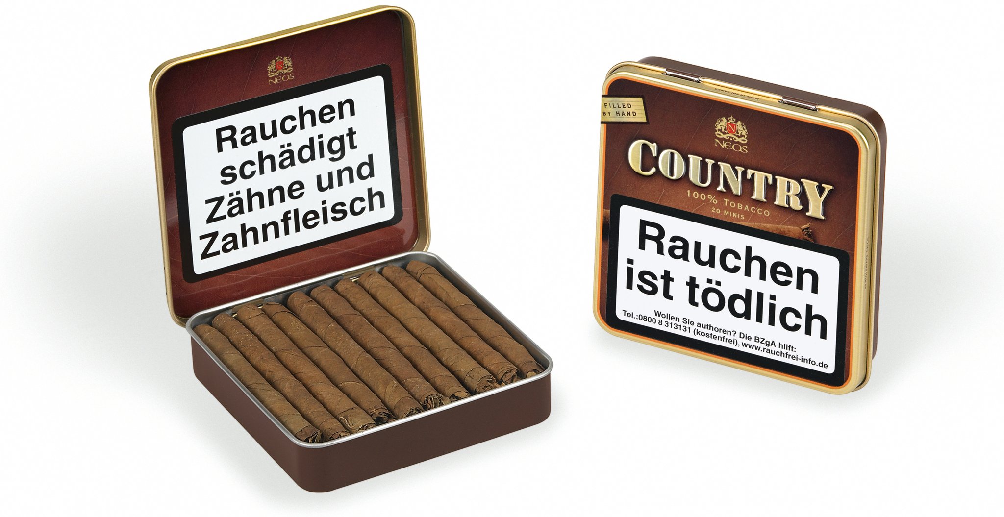 Neos Cigarillos Country Wilde Mini Cigarillos 20er offen