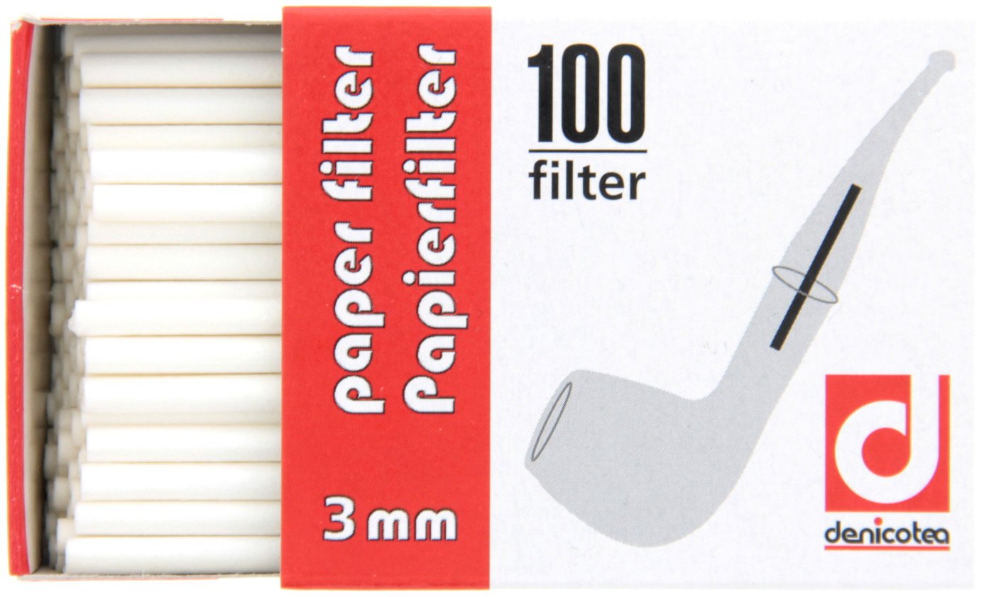 Denicotea Pfeifenfilter DENICOTEA 3mm (100er Packung) (101502) Detailbild
