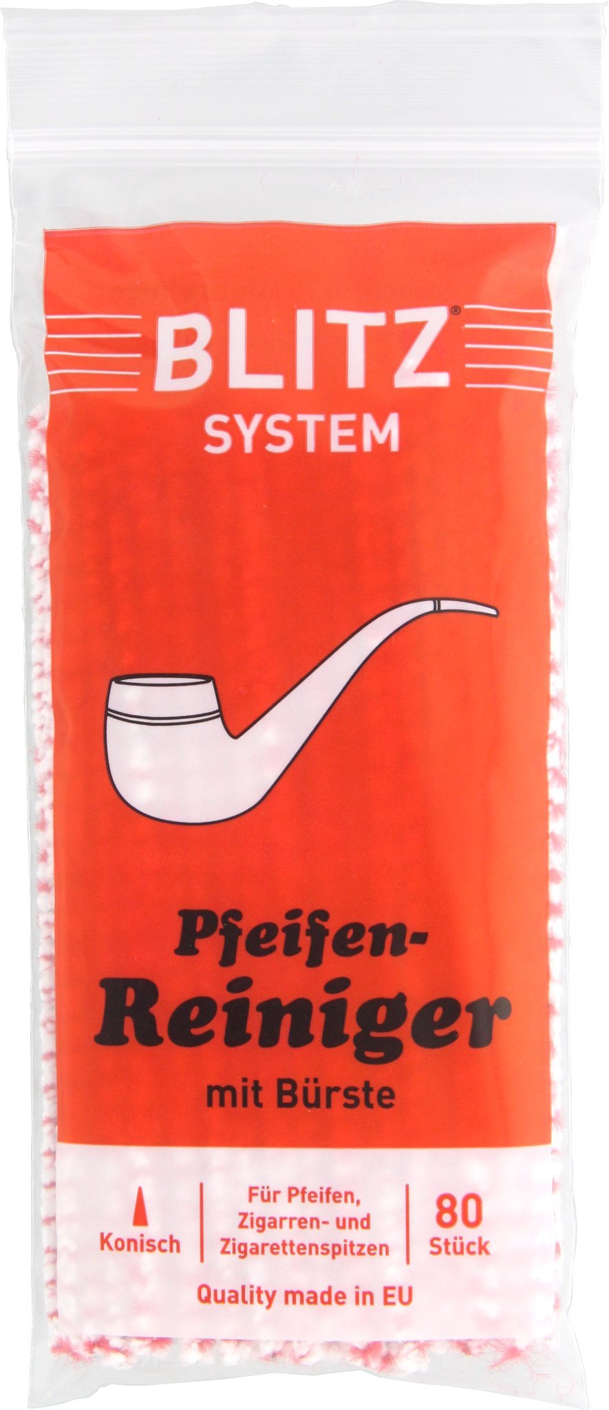 Blitz Pfeifenreiniger rot/weiss 80er Packung (20 Beutel - mit rund 20% Preisvorteil)