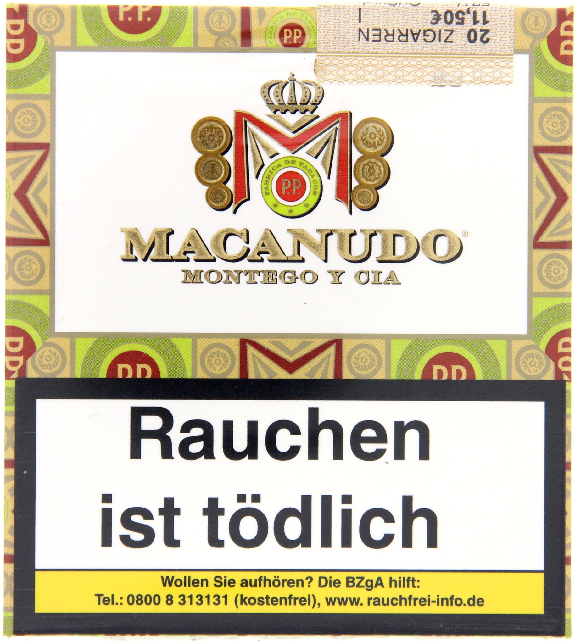 Macanudo CAFE Mini 20er Packung Detailbild