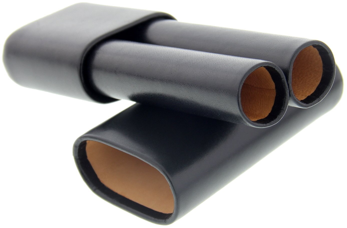 Martin Wess Premium Lederetui Vachetta Black 2er Toro (662) Detailansicht