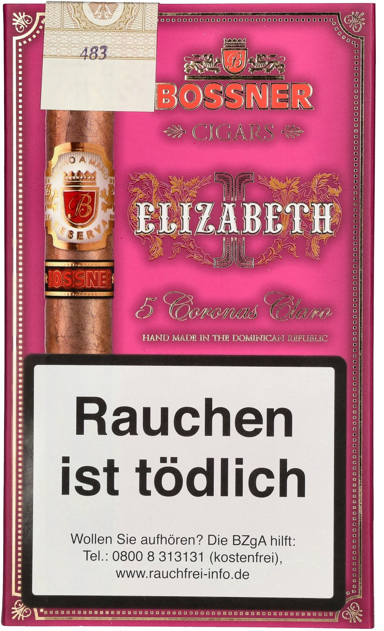 Bossner Classic Elizabeth I. Claro Corona Grande Packung