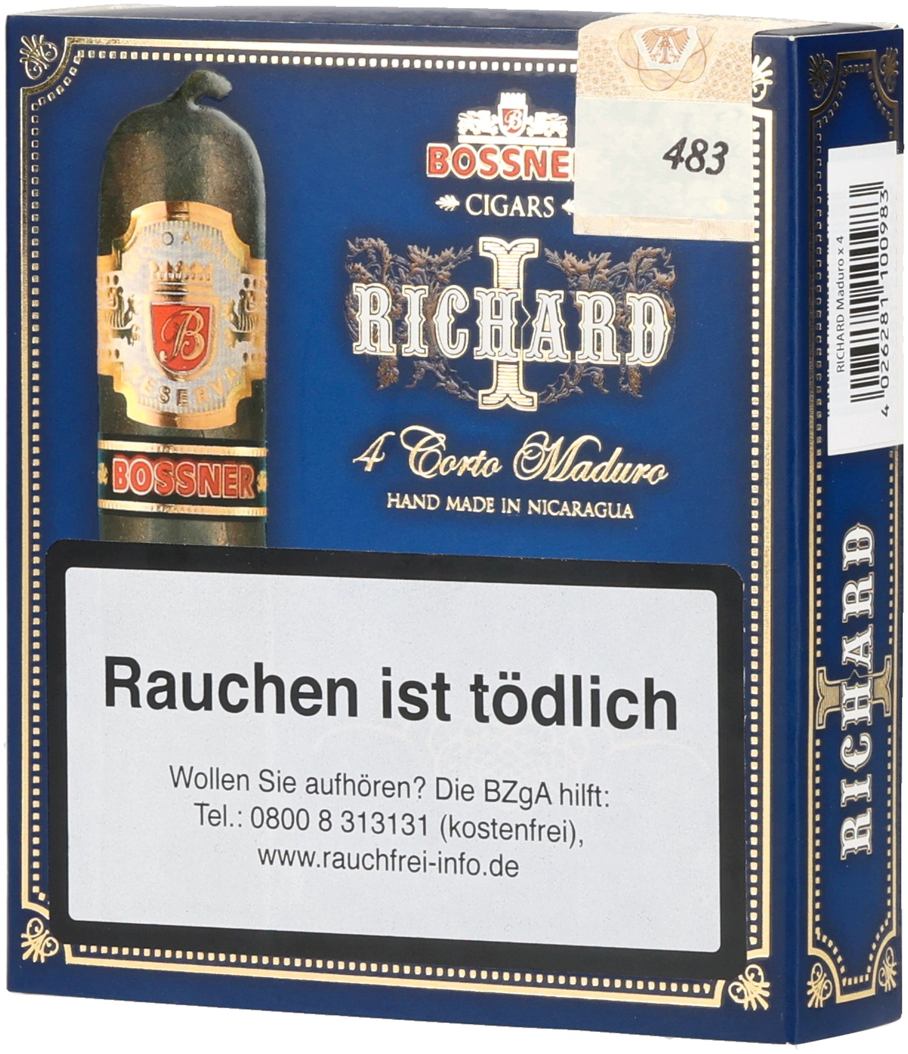 Bossner Reserva (Nicaragua) Richard I. Maduro (Short Robusto)