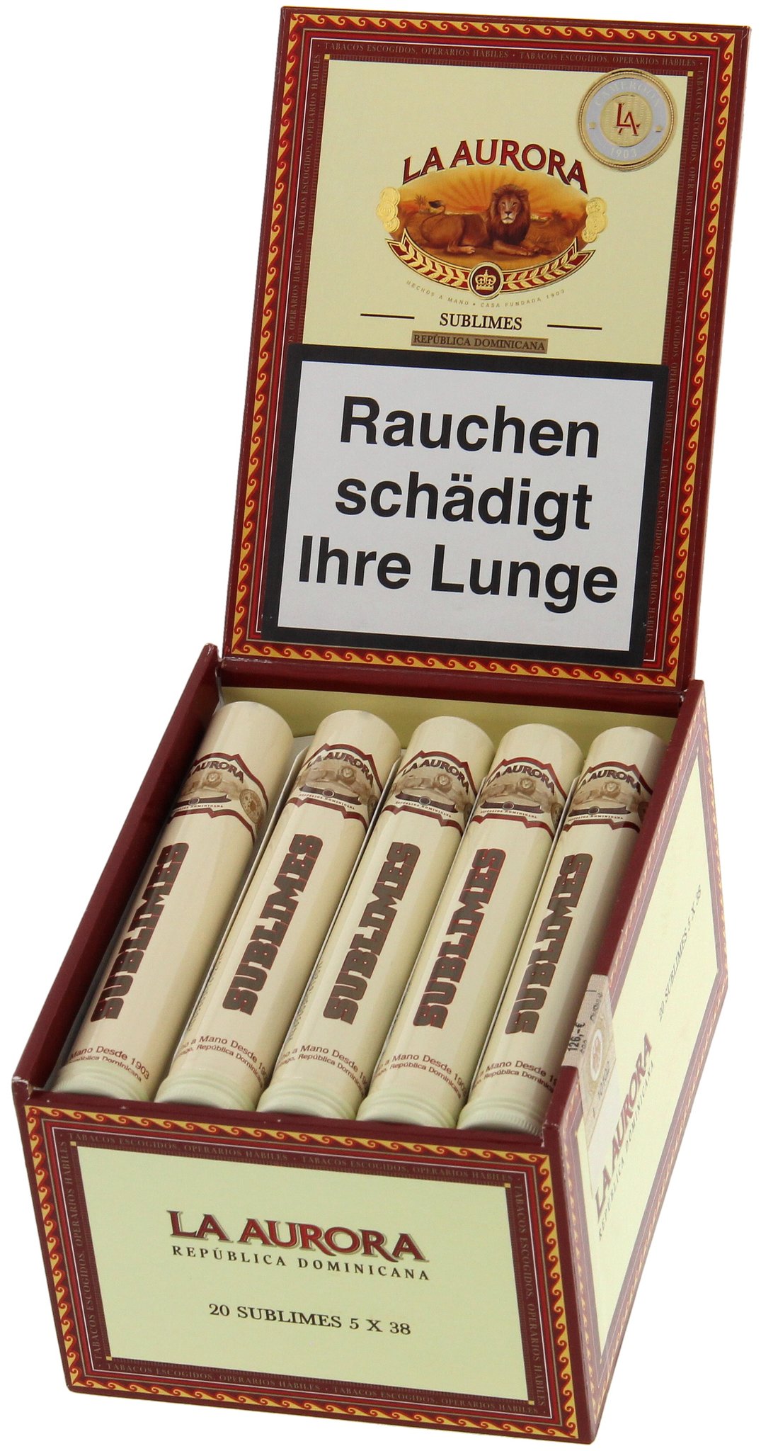 La Aurora Cameroon 1903 Sublimes Tubes Kiste offen