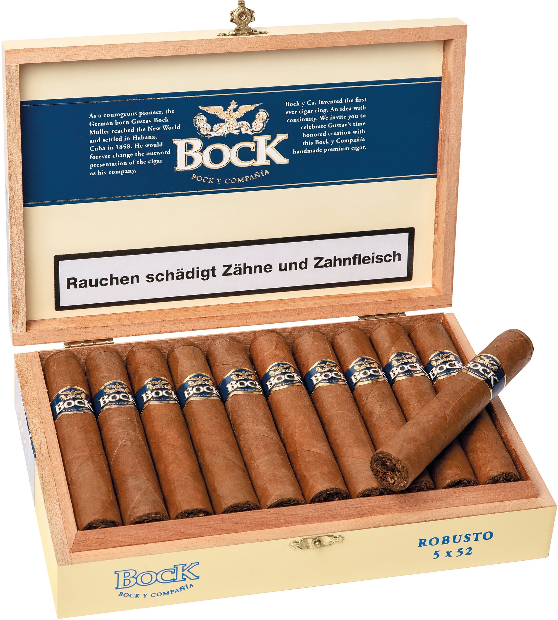 Bock y Ca. Robusto Kiste offen