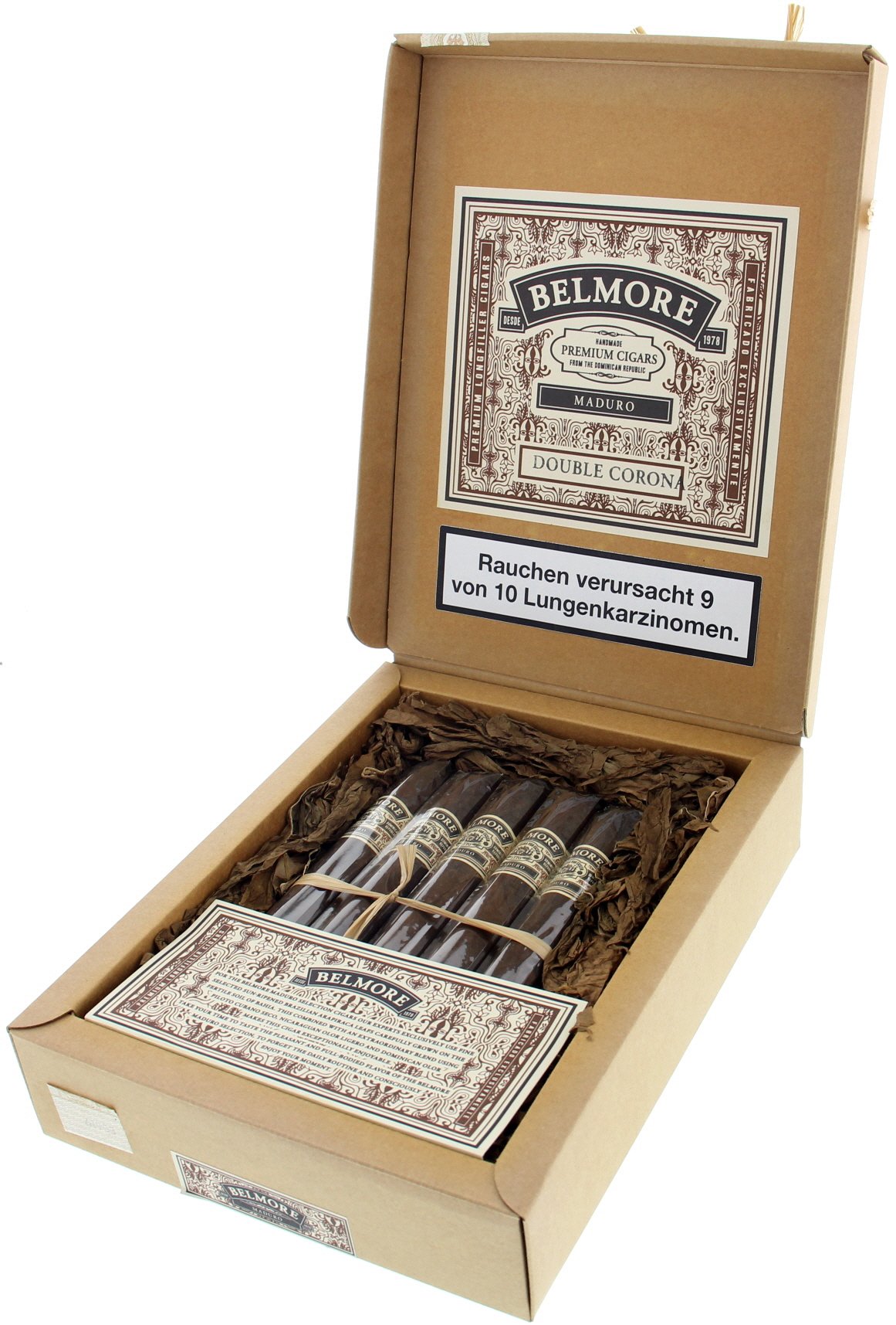 Belmore Maduro Double Corona Kiste offen