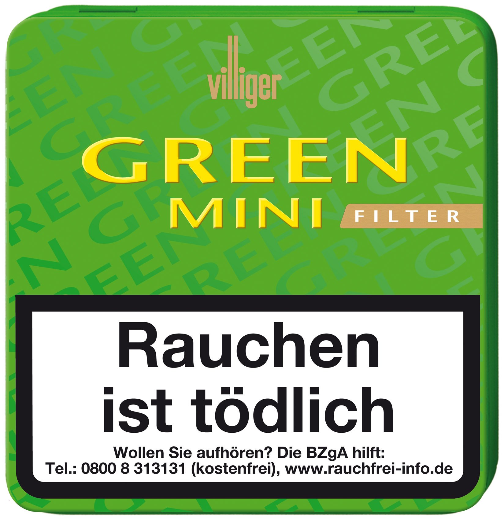 Villiger Zigarillos Green Mini Filter Blechdose (ehemals Caipirinha)