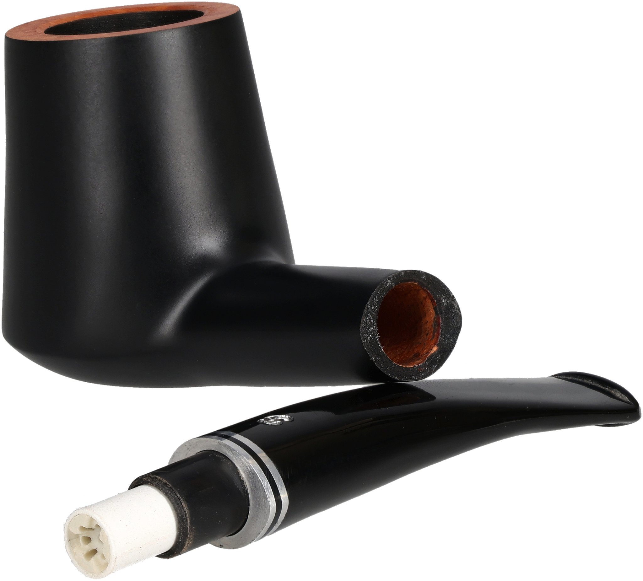 Pfeifenset 423 Black matte semi straight_07