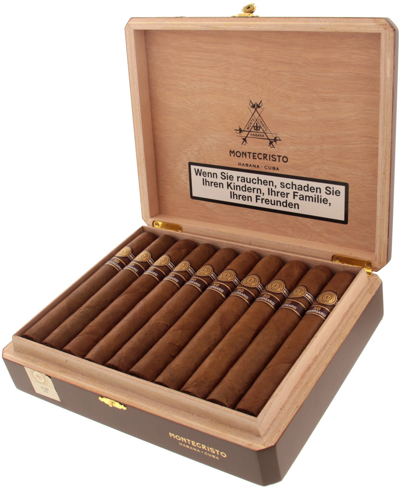 Montecristo 80 Aniversario Kiste offen