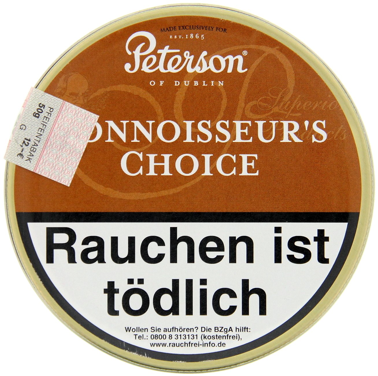 Peterson Pfeifentabak Connoisseurs Choice 50g Dose