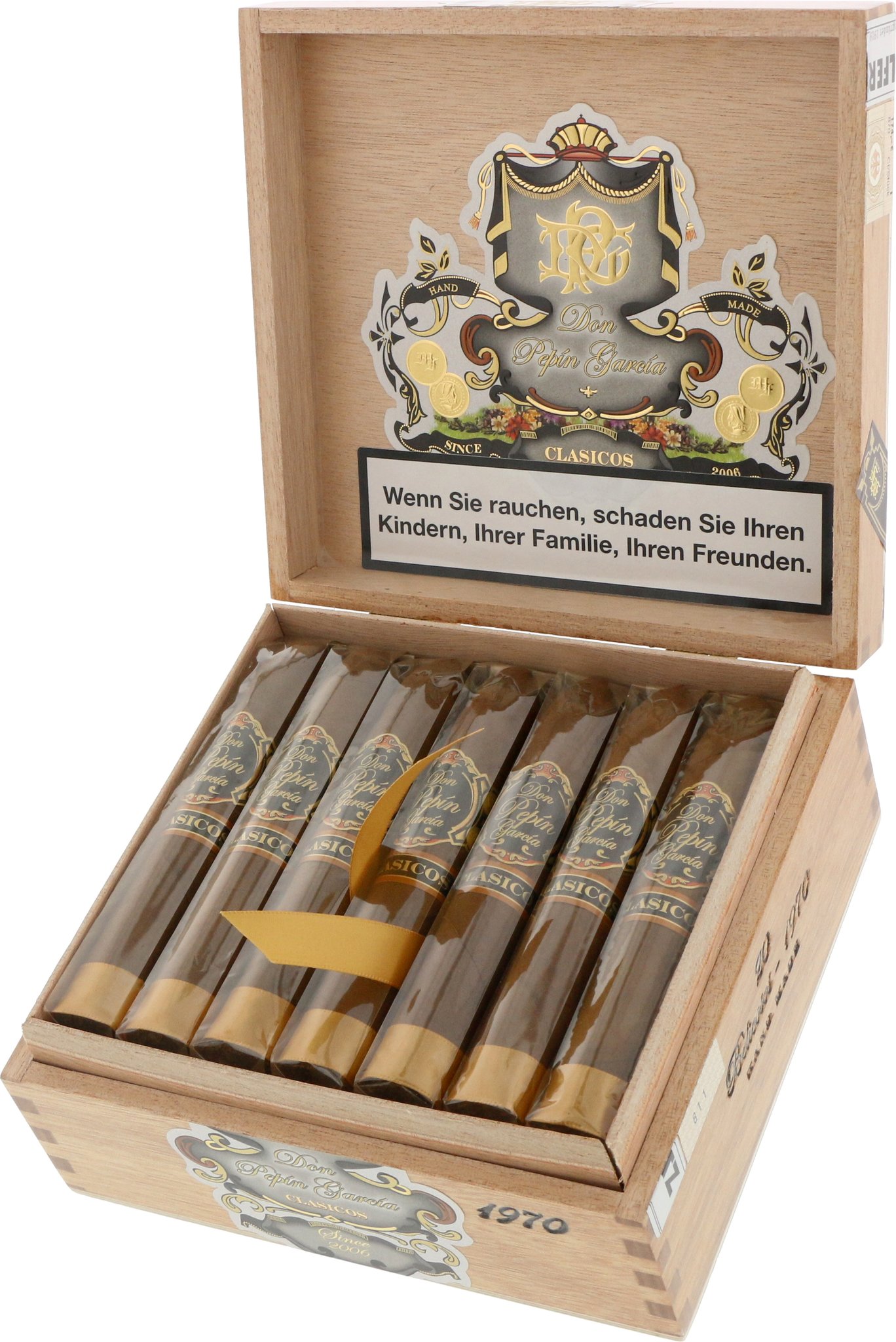 Don Pepin Clasicos (Black) Edition 1970 (Belicoso) Kiste offen