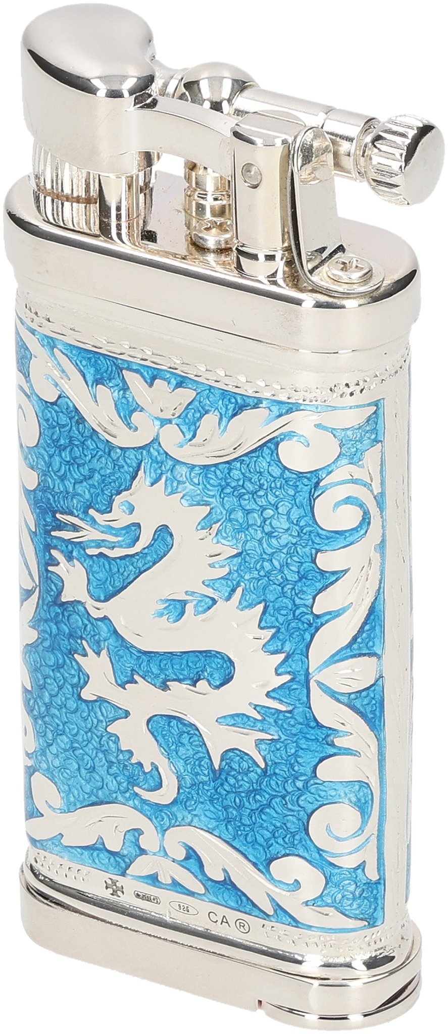 Doubleside Dragon Emaille azur 01