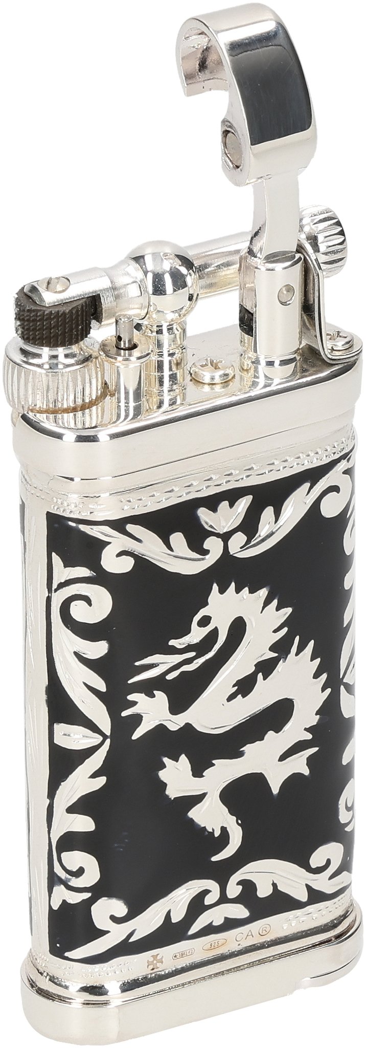 Doubleside Dragon Emaille schwarz 0