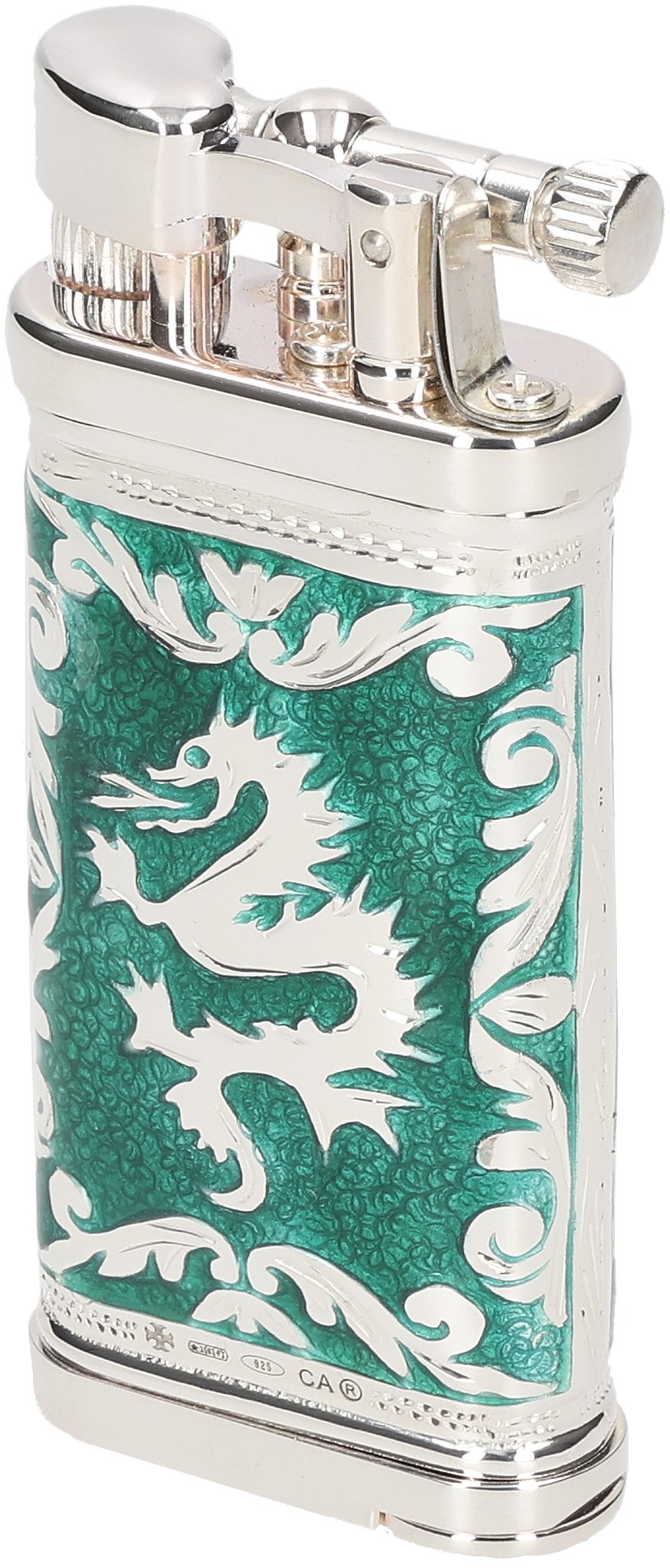 Doubleside Dragon Emaille grün 01