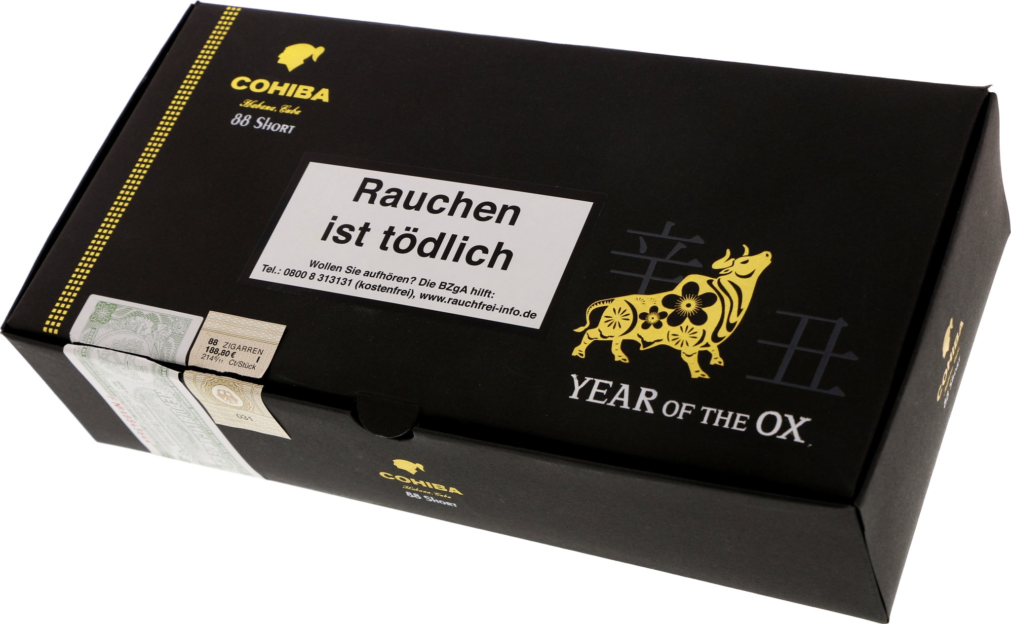 Cohiba Cigarillos Short Year of the Ox (88er Humidor) Umkarton