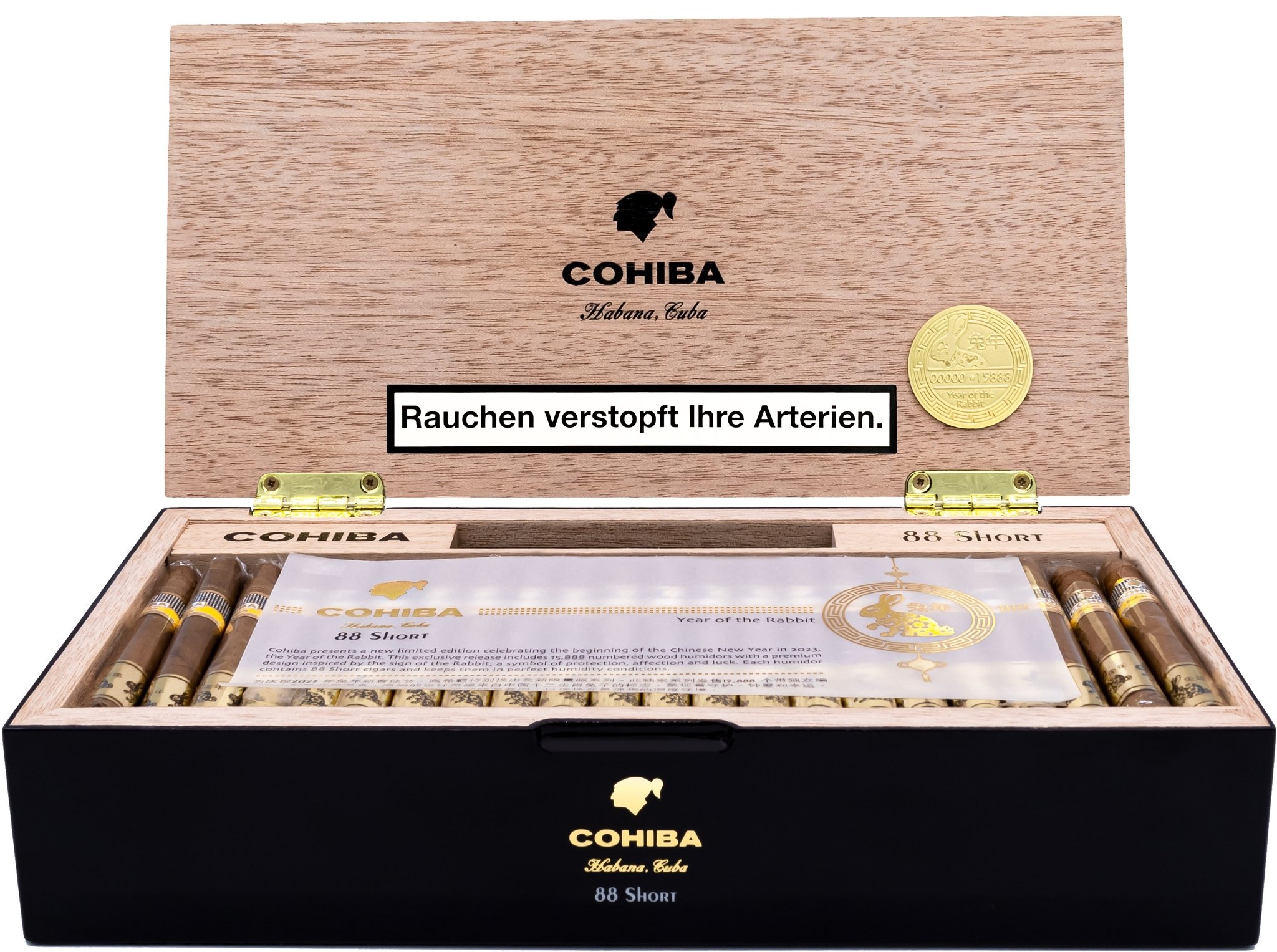 Cohiba Zigarillos Short Year of the Rabbit Gold Plated (88er)_02