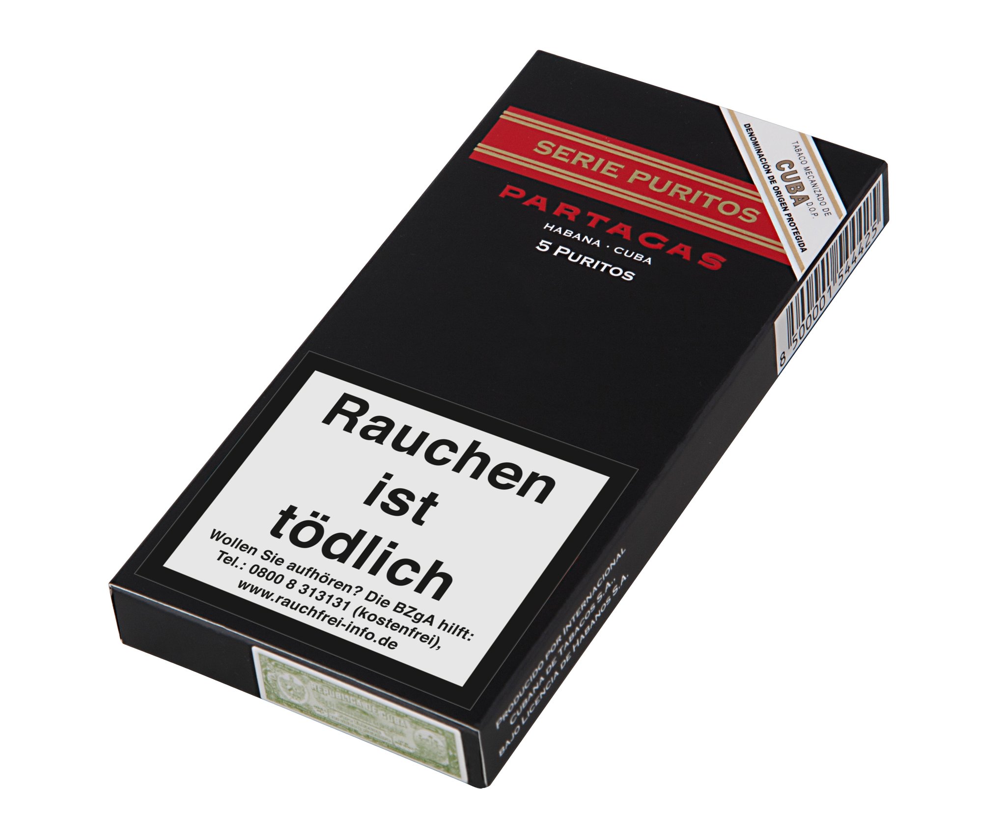 Partagas Cigarillos Serie Puritos 5er liegend