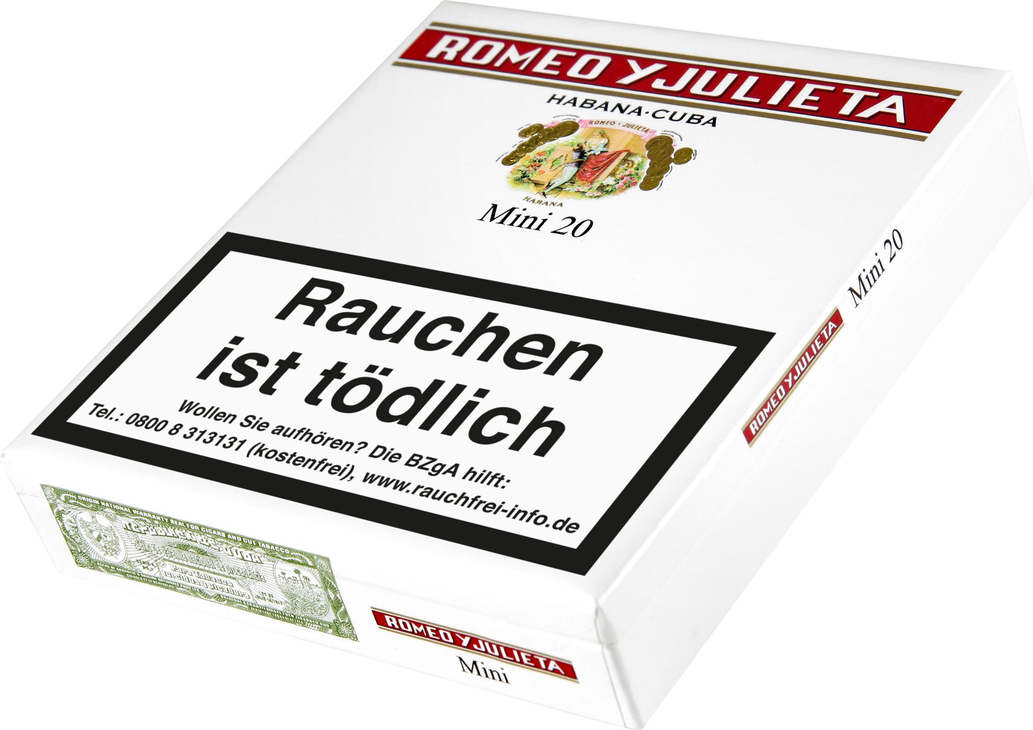 Romeo y Julieta Cigarillos Mini Cigarillos liegend