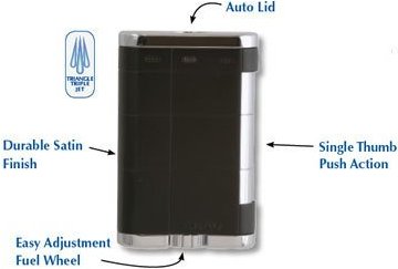 Xikar XTX Triple Jetflame Tischfeuerzeug Black (530BK) Detailbild