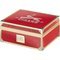 Angelo Zigarrenhumidor rot mit goldfarbenen Metallrahmen (920048)