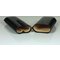 Martin Wess Premium Lederetui - Eidechse (Lizard) Black 3er Corona (593) offen