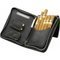 Adorini Etui schwarz mit gelben Garn offen Detailbild