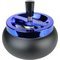 schwarz matt / Deckel blau