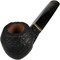 Heibe Pfeifen Bulldog Sandblasted Schwarz Horn Stem_03