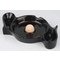Pfeifenascher Oval schwarz glänzend mit 2 Ablagen (520935)
