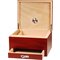 Classic Zigarrenhumidor rot-braun matt mit Schubladefür ca. 40 Zigarren (562021) offen