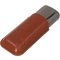 Leder/Metall braun/anthrazit