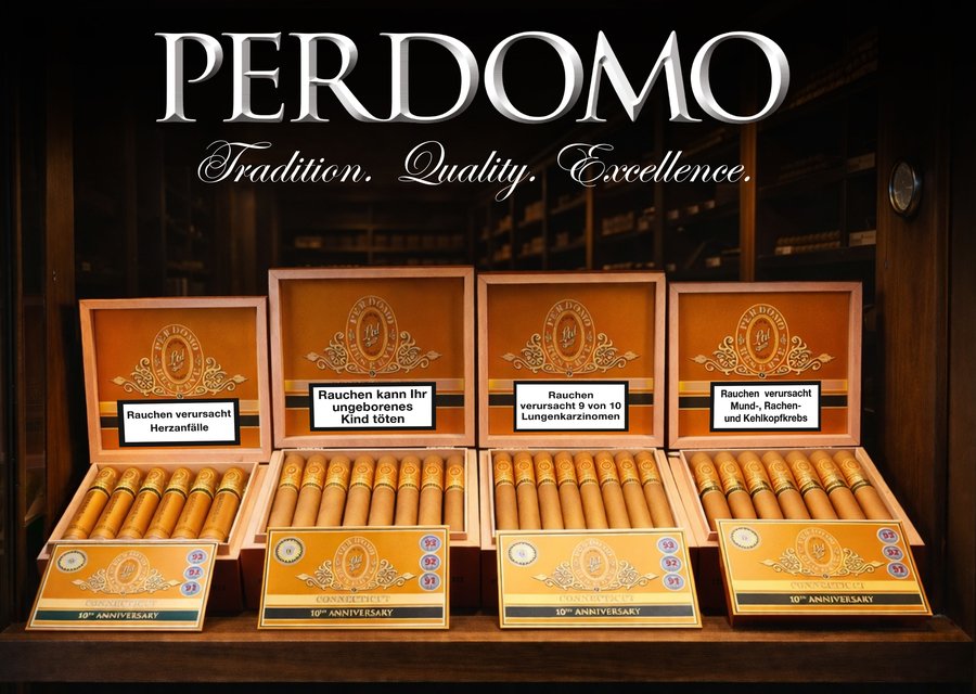 Perdomo 10th Anniversary Connecticut Zigarren Kisten geöffnet