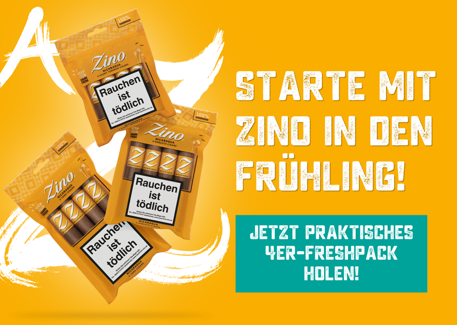 Zino Nicaragua Zigarren Formate Short Torpedo, Robusto und Toro im Freshpacks