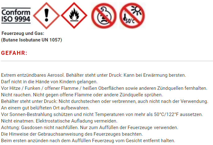 lighter iso warning